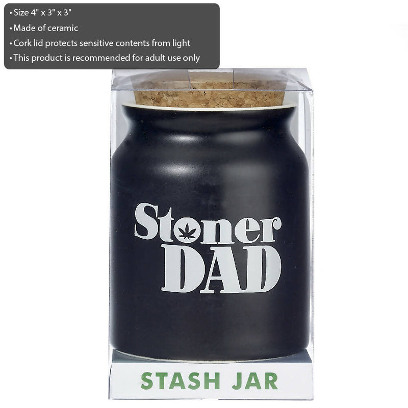 O STONER DAD STASH JAR - WHITE LETTERS