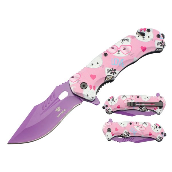 Xtreme | 8.4″ Folding Pocket Knife – Printed Handle with Liner Lock & Pocket Clip (XTR-DES-1x) Folding Knife Canadian Distributor DES-15