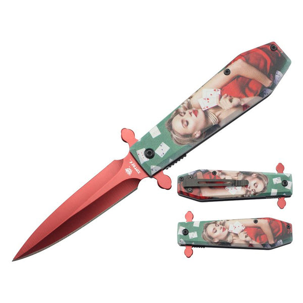 Xtreme | 8″ Folding Pocket Knife – Sharp Blade with Printed Handle & Pocket Clip (XTR-DES-19) Folding Knife Canadian Distributor DES-19
