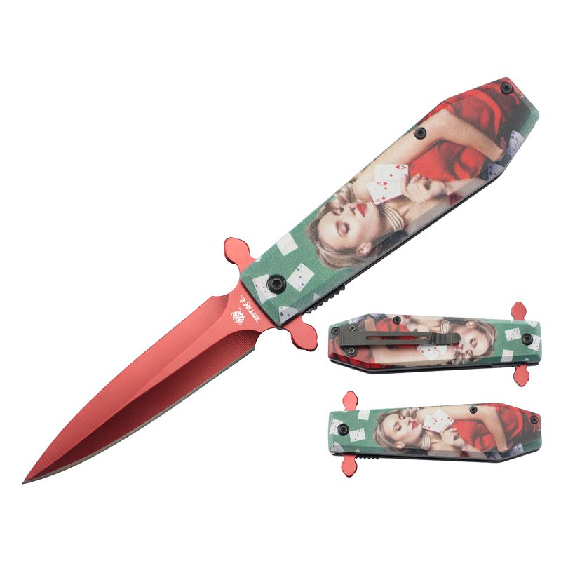 Xtreme | 8″ Folding Pocket Knife – Sharp Blade with Printed Handle & Pocket Clip (XTR-DES-19) Folding Knife Canadian Distributor DES-19