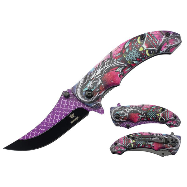 Xtreme | 8″ Folding Pocket Knife – Ergonomic Printed Handle with Liner Lock & Pocket Clip (XTR-DES-25) Folding Knife Canadian Distributor XTR-DES-25