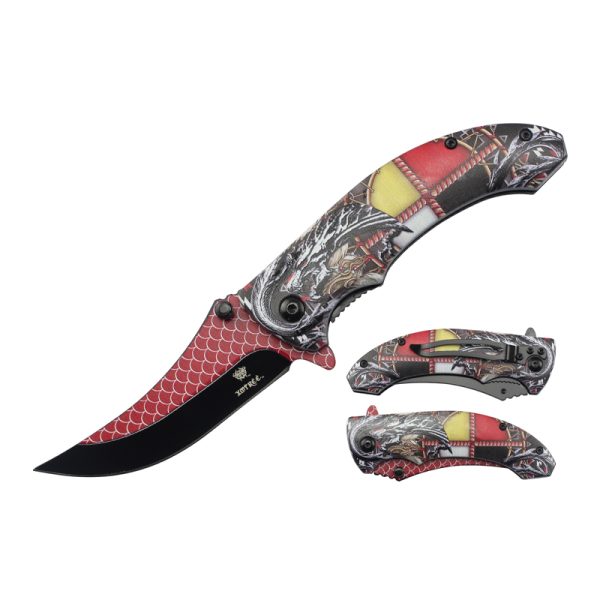 Xtreme | 8″ Folding Pocket Knife – Ergonomic Printed Handle with Liner Lock & Pocket Clip (XTR-DES-25) Folding Knife Canadian Distributor XTR-DES-26