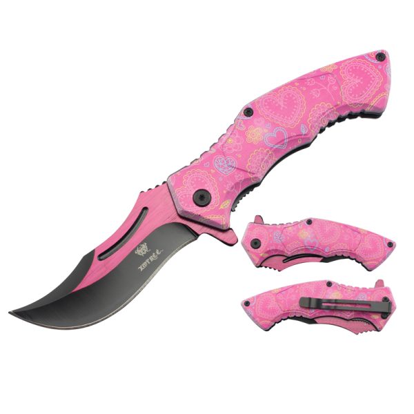 Xtreme | 8″ Folding Pocket Knife – Ergonomic Printed Handle with Liner Lock & Pocket Clip (XTR-DES-25) Folding Knife Canadian Distributor XTR-DES-36