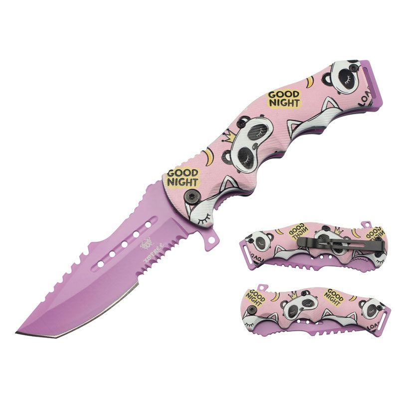 Xtreme | 8″ Tactical Folding Pocket Knife – Half-Serrated Blade with Printed Handle & Pocket Clip (XTR-DES-4) Folding Knife Canadian Distributor DES-5