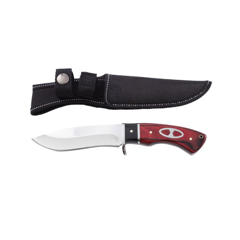 Xtreme | 9″ Hunting Knife – Fixed Blade with Decorative Wood Handle & Sheath (XTR-HKN077) Fixed Blade Knife Canadian Distributor