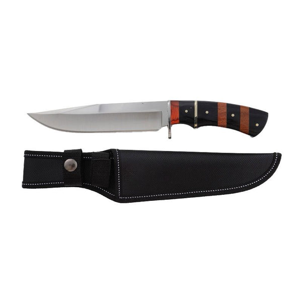 Xtreme | 12″ Hunting Knife – Mirror Polished Fixed Blade with Wooden Handle & Sheath (XTR-HKN082) Fixed Blade Knife Canadian Distributor