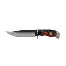 Xtreme | 12″ Hunting Knife – Two-Tone Serrated Drop Point Blade with Wood Handle & Sheath (XTR-HKN087) Fixed Blade Knife Canadian Distributor