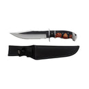 Xtreme | 12″ Hunting Knife – Two-Tone Serrated Drop Point Blade with Wood Handle & Sheath (XTR-HKN087) Fixed Blade Knife Canadian Distributor