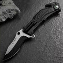 Xtreme | 8.23″ Tactical Pocket Knife – Folding Survival Knife with LED, Compass & Glass Breaker (XTR-HKN105) Folding Knife Canadian Distributor
