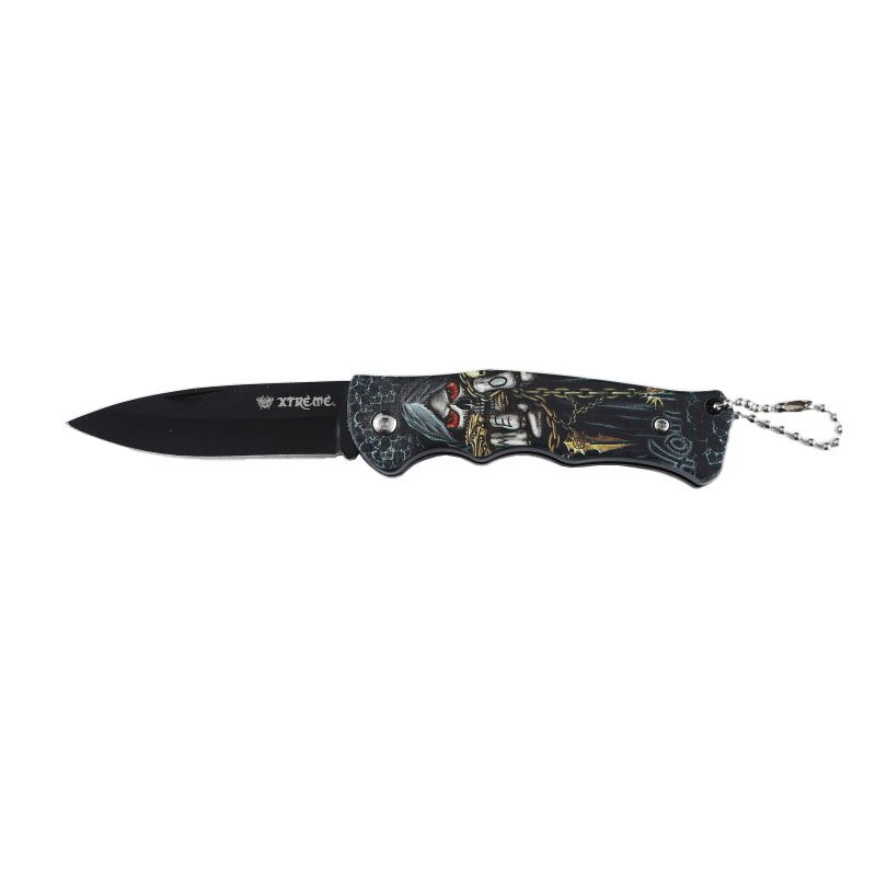 Xtreme | 6.30″ Pocket Knife – Folding Drop Point Blade with Skull Design (XTR-HKN109/110/111) Folding Knife Canadian Distributor HKN110