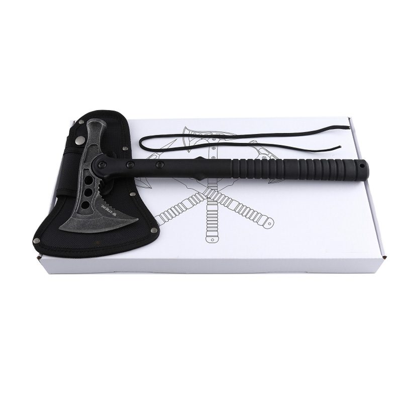 Xtreme | 15.08″ Tactical Tomahawk Axe – Alloy Steel Blade with Hickory Wood Handle & Sheath (XTR-HKN121) Sword · Machete · Axe Canadian Distributor