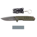 Xtreme | 8.46″ Pocket Knife Gift Set – Titanium-Coated Folding Knife with Multi-Tool Pliers & Whetstone (XTR-HKN137) Folding Knife Canadian Distributor