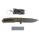 Xtreme | 8.46″ Pocket Knife Gift Set – Titanium-Coated Folding Knife with Multi-Tool Pliers & Whetstone (XTR-HKN137) Folding Knife Canadian Distributor