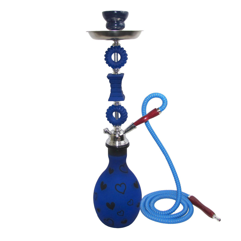 O Zebra Heart 1 Hose Hookah 28" Tall