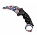 7.5" Non-Sharpened Practice Karambit Knife with Sheath – Assorted Designs Fixed Blade Knife Super Supplys Inc Urban Graffiti