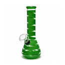 6" Spiral Stripe Mini Glass Beaker Bong – Assorted Colors Glass Bong Super Supplys Inc Green