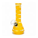 6" Spiral Stripe Mini Glass Beaker Bong – Assorted Colors Glass Bong Super Supplys Inc Yellow