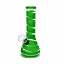 6" Spiral Stripe Mini Glass Beaker Bong – Assorted Colors Glass Bong Super Supplys Inc Light Green