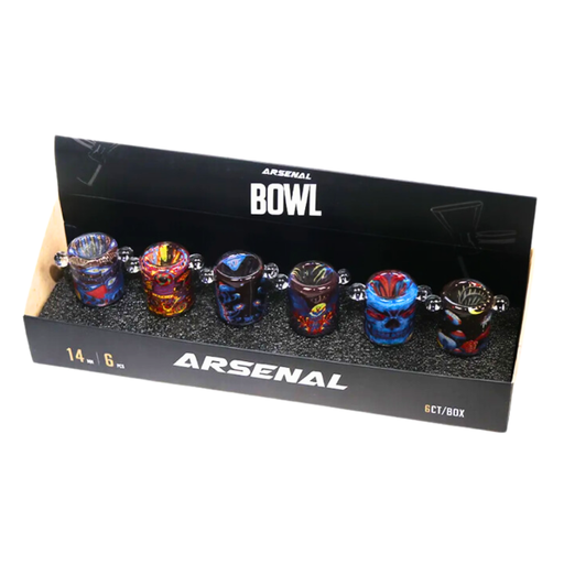 Arsenal 14mm  Magic Mushroom Glass Bowl - 6ct