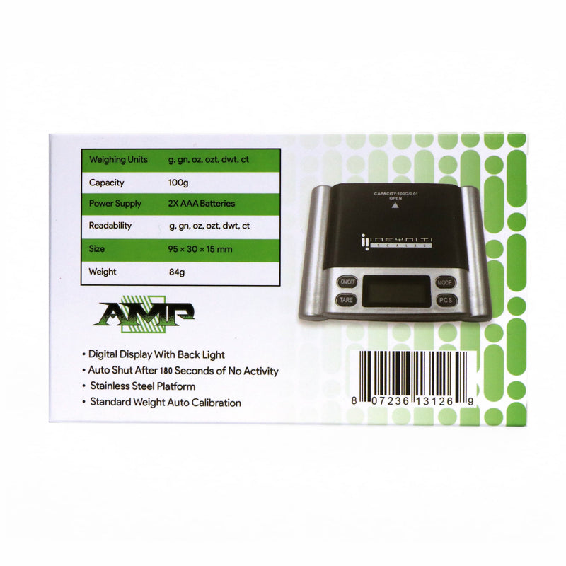 AMP Digital Pocket Scale, 100g x 0.01g
