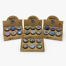 Genie | 4-Part 50mm 3D Grinder with Cubic Zirconia – Box of 6 [GR50]