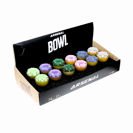 Arsenal 14mm Sprinkle Donut Glass Bowl - 12ct