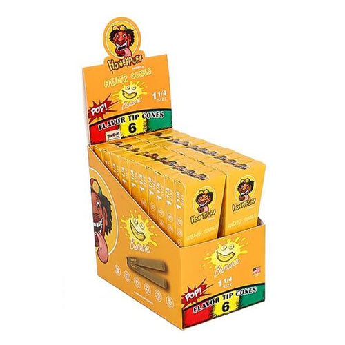 O Honeypuff | 1 1/4 Size Fruit flavor tip 6pk Hemp cones Box of 20