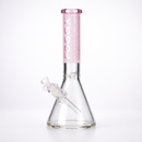 FOGGX | 14" Sandblasted Beaker Glass Water Pipe – 7mm Thick [FT292] Glass Bong LEHIGH WHOLESALE Pink