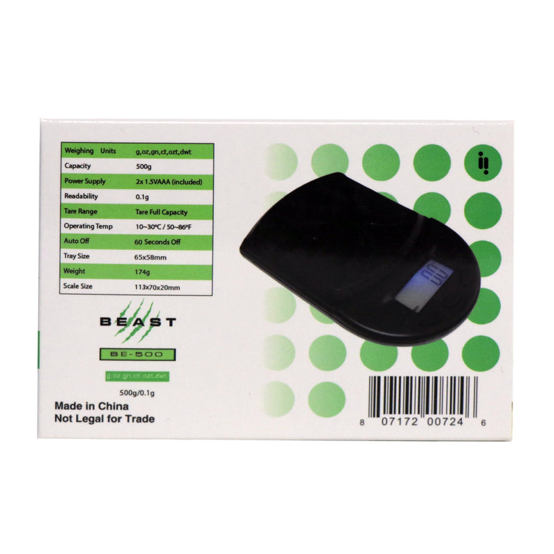 Beast Digital Pocket Scale, 500g x 0.1g - Infyniti Scales
