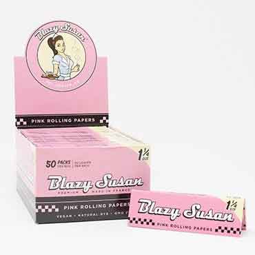 O Blazy Susan | Pink 1-1/4 Rolling paper box of 50