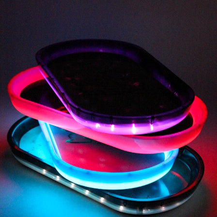 O Rechargeble LED Rolling Tray Assorted designs