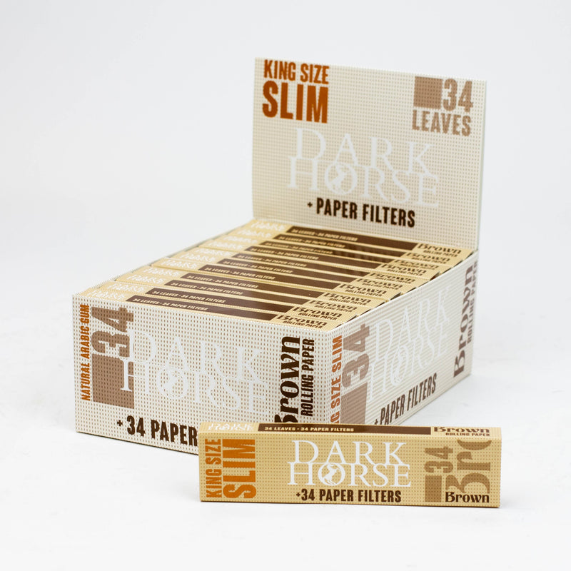 O Rolling Paper DARK HORSE king slim BROWN Paper + Filters