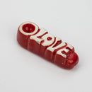 Handmade Ceramic Smoking Pipe [3D LETTERS] Ceramic Pipe Black Piranha Designs LOVE