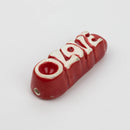 Handmade Ceramic Smoking Pipe [3D LETTERS] Ceramic Pipe Black Piranha Designs