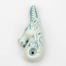 Handmade Ceramic Smoking Pipe [Unicorn] Ceramic Pipe Black Piranha Designs