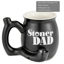 ROAST & TOAST STONER DAD PIPE MUG - MATTE BLACK WITH WHITE PRINT Mug Pipe Roast and Toast Gifts