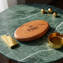 TBBC | Natural Hardwood oval Rolling Tray Tray THEBOOMBOXCLUB Canada