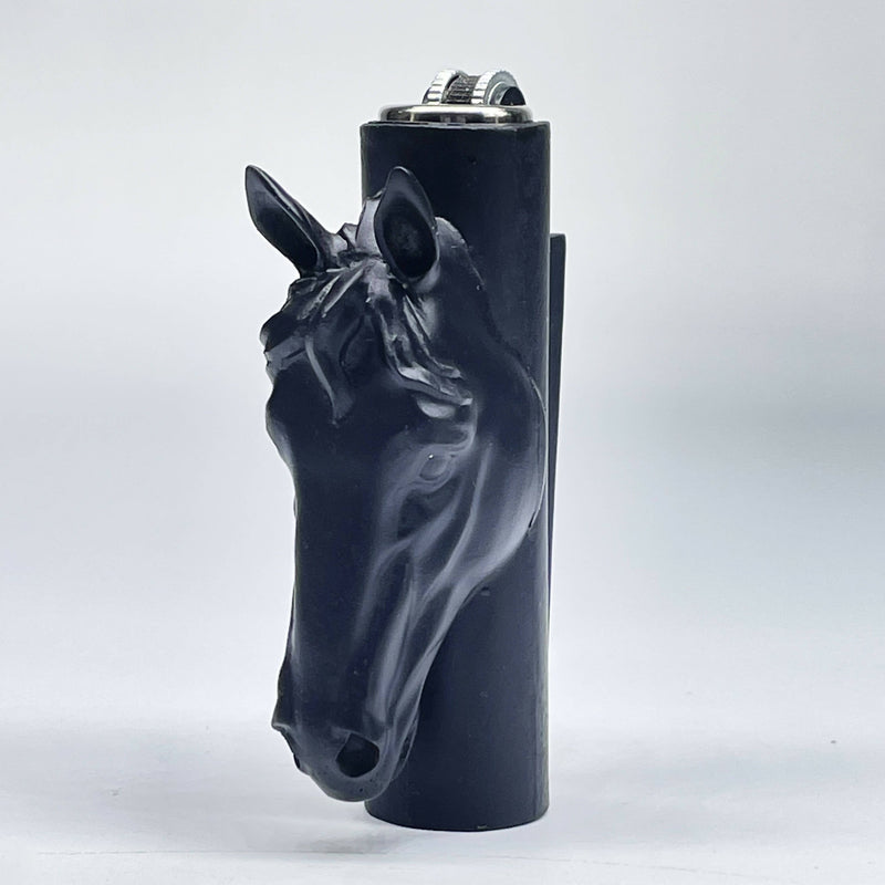 O Black Horse 3D Lighter Case for micro ClipperLighter