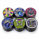 Genie | 4-Part 63mm 3D Decorative Grinder with rhinestones – Box of 6 [GR63]