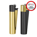 SC Clipper Metal Black and Gold 12 count Display lighters