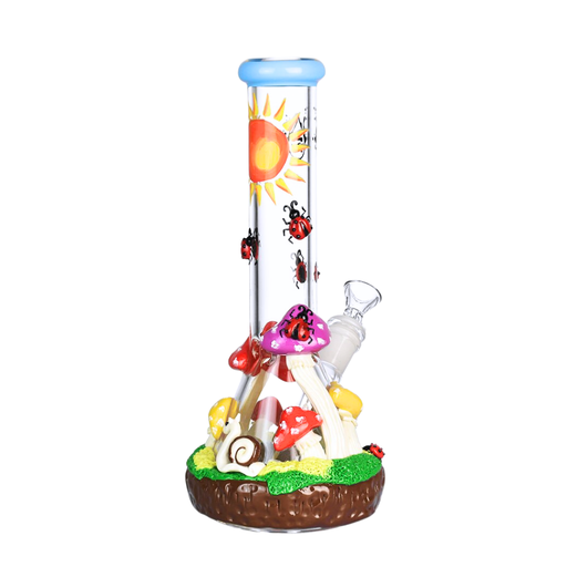 10.25" Pulsar Ladybug Shroom Beaker Water Pipe