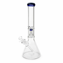 O 16" Color-Accented Glass Water Bong with Percolator