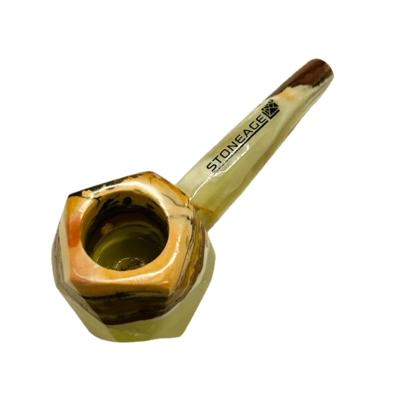 O StoneAge | 4" Handmade Tobacco Smoking Pipe – Model: Diamond, Includes Gift Box