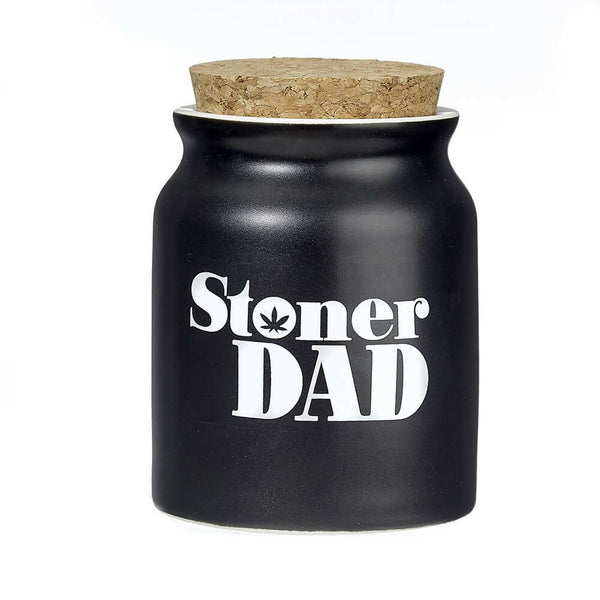 O STONER DAD STASH JAR - WHITE LETTERS