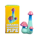 triple mushroom pipe Ceramic Pipe Roast and Toast Gifts