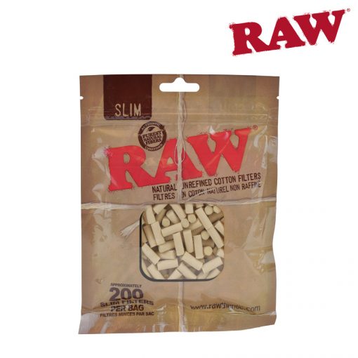 SC Raw Slim Cotton Filters Bag - 200ct