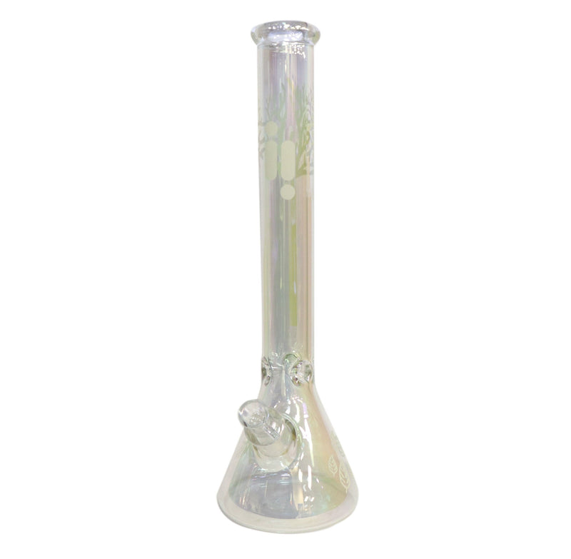 18" Water Pipe with Beaker Base - TREE OF LIFE