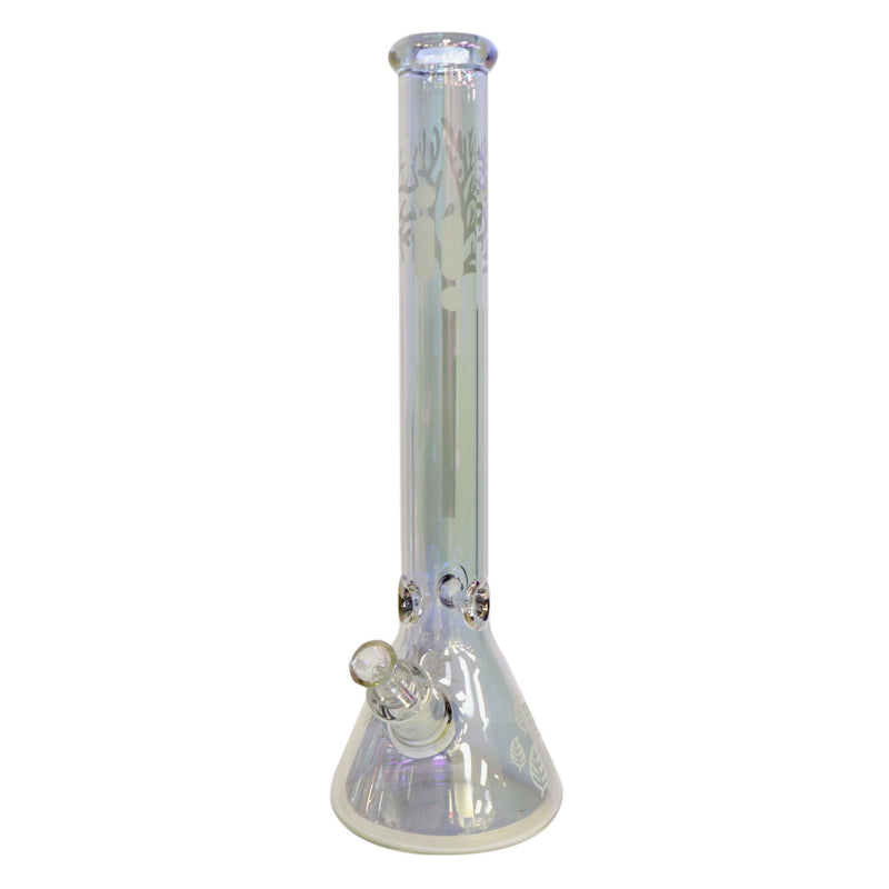 18" Water Pipe with Beaker Base - TREE OF LIFE