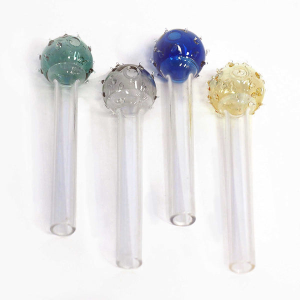 4" Oil Pipe with Colored Lychee Style Orb