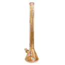 24' Water Pipe with Beaker Base Chrome Finish with Tree Design